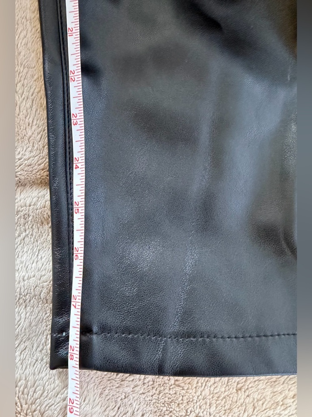 Boa. Because of Alice Faux “Leather Mon Trouser” High Waisted Straight Leg, L - Picture 12 of 12